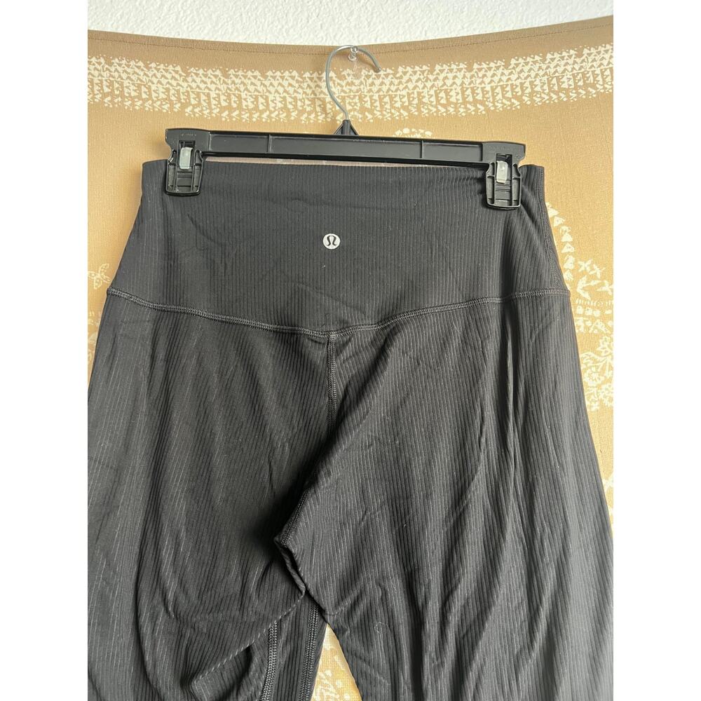 lululemon Align Ribbed High-Rise Pant 28" Black Leggings Size 8 - Picture 5 of 7
